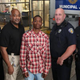 Jamal Rutledge (center) and three Fort Lauderdale, Fla., police officers are being commended for helping to save another officer’s life.
NBC Miami Screenshot